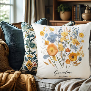 Personalisiertes Kissen mit floralen Kissen für Om