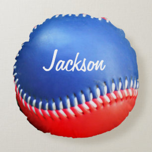 Personalisiertes Kissen Rot Weiß Blau Baseball