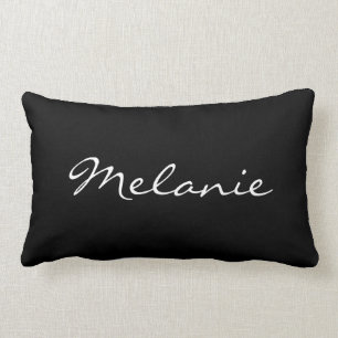 Personalisiertes Kissen Schwarz-Weiß-Melanie