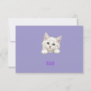 Personalisiertes Kitten-Kunstgeschenk mit individu Dankeskarte