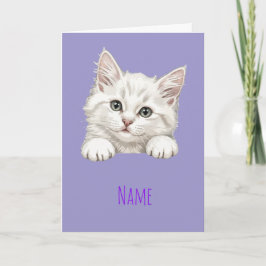 Personalisiertes Kitten-Kunstgeschenk mit individu Karte