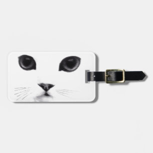 Personalisiertes Kitty-Katzen-Gesicht Gepäckanhänger