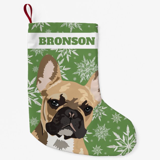 Personalisiertes Kitz-französische Kleiner Weihnachtsstrumpf (Vorderseite)