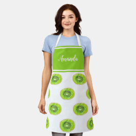 Personalisiertes Kiwi-Muster in Aquarellfarbe Schürze