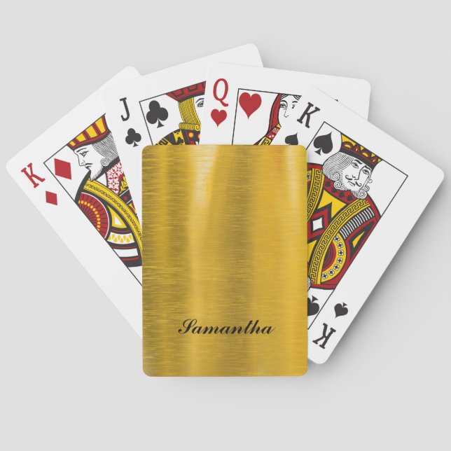 Personalisiertes klassisches Gold Spielkarten (Rückseite)