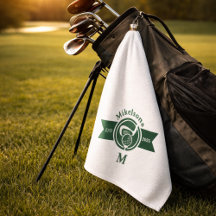 Personalisiertes klassisches grünes Golf-Monogramm