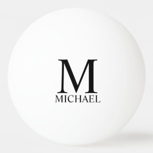 Personalisiertes klassisches Monogramm und Name Pi Tischtennisball