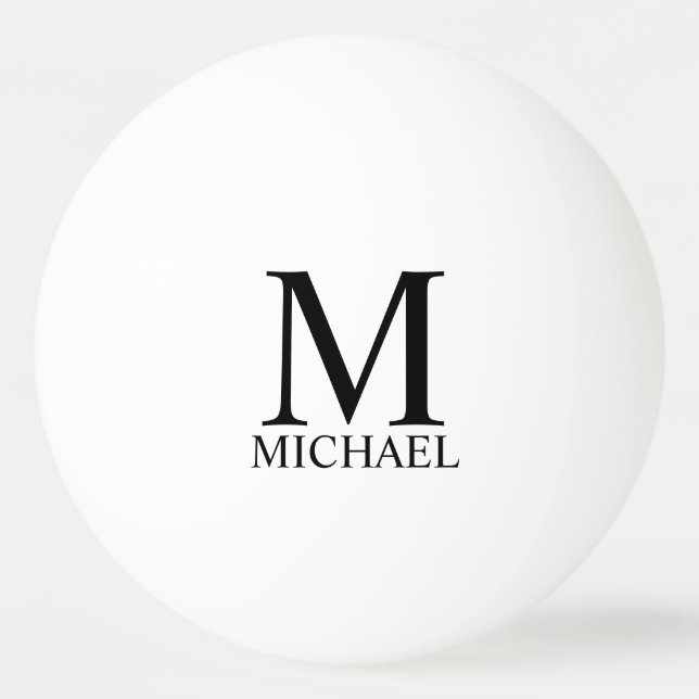 Personalisiertes klassisches Monogramm und Name Pi Tischtennisball (Vorderseite)