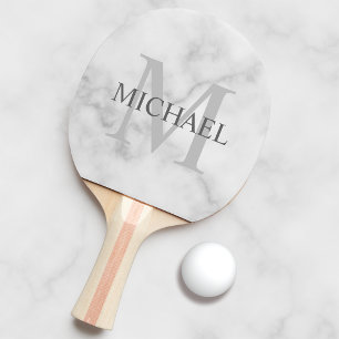 Personalisiertes klassisches Monogramm und Namensm Tischtennis Schläger