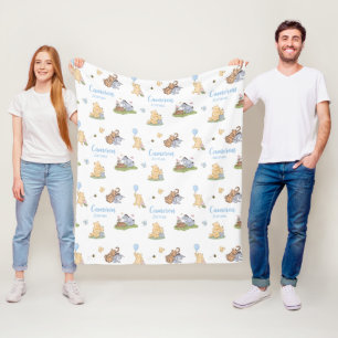 Personalisiertes klassisches Winnie Puuh Jungen Ba Fleecedecke