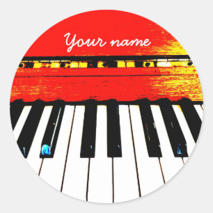 Personalisiertes Klavier befestigt Aufkleber