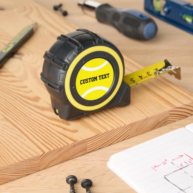 Personalisiertes Klebeband mit Tennisball-Logo Maßband (Holzbau)