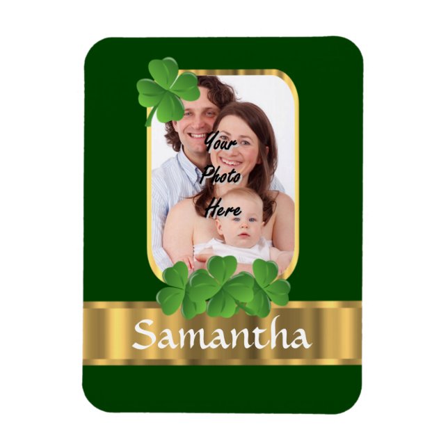 Personalisiertes Kleeblatt Magnet (Vertikal)
