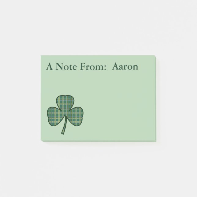 Personalisiertes Kleeblatt Post It Notes Gift Post-it Klebezettel (Vorderseite)