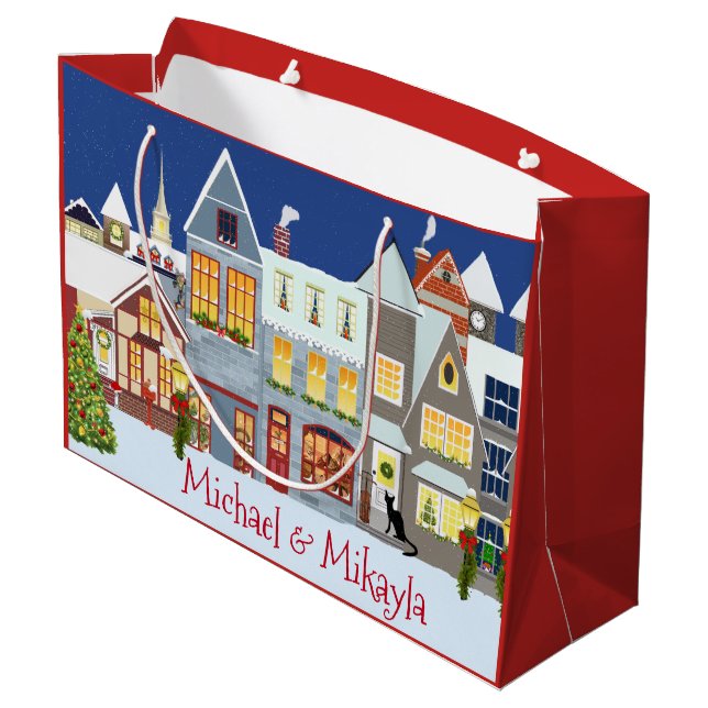Personalisiertes kleine große geschenktüte (Rückseite Schrägansicht)