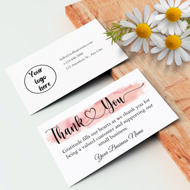 Personalisiertes kleines Unternehmen dank Karte (small business thank you card for customer)