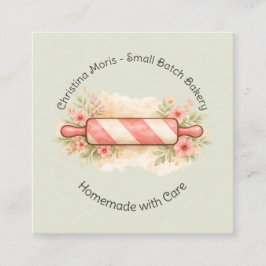 Personalisiertes Kleinserien-Bäckerei-Geschenk-Tag Quadratische Visitenkarte