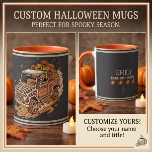 Personalisiertes Knochentrocken-Liefer-Skelett Hal Tasse