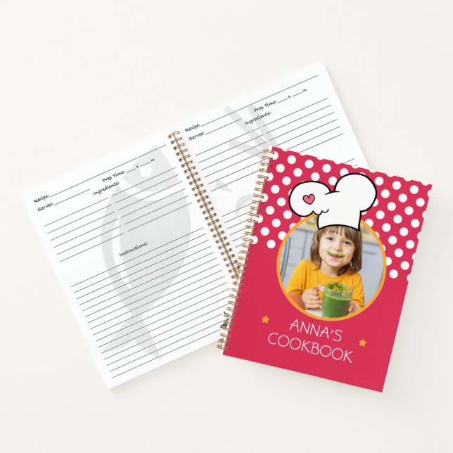 Personalisiertes Kochbuch (Ihr Foto) Rezept-Notebo Notizbuch (Innenseite)