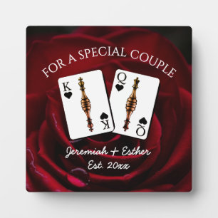 Personalisiertes Königin-König-Special-Paar Valent Fotoplatte