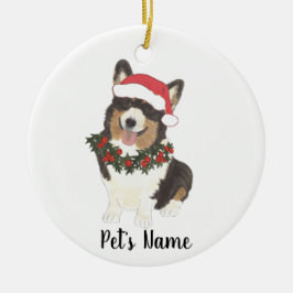 Personalisiertes Korgi (schwarz gekleidete Trikolo Keramik Ornament