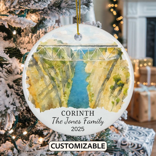 Personalisiertes Korinth-Ornament, Griechenland Keramik Ornament (Von Creator hochgeladen)