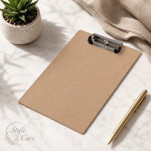 Personalisiertes Kraftpapier-Clipboard-Design Klemmbrett
