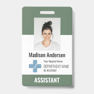 Personalisiertes Krankenhausmitarbeiter-Logo & Fot Ausweis
