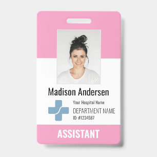 Personalisiertes Krankenhausmitarbeiter-Logo und F Ausweis