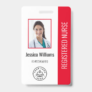 Personalisiertes Krankenhausmitarbeiter-Logo und F Ausweis