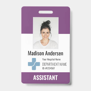 Personalisiertes Krankenhausmitarbeiter-Logo und F Ausweis