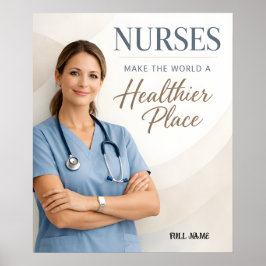 Personalisiertes Krankenpfleger-"Gesünderen Welt"- Poster
