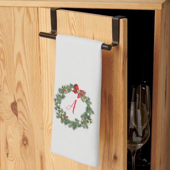 Personalisiertes Kraut Weihnachtsküche Handtuch (Drittel gefaltet)