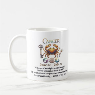 Personalisiertes Krebs-Sternzeichen-Geburtstagsges Kaffeetasse