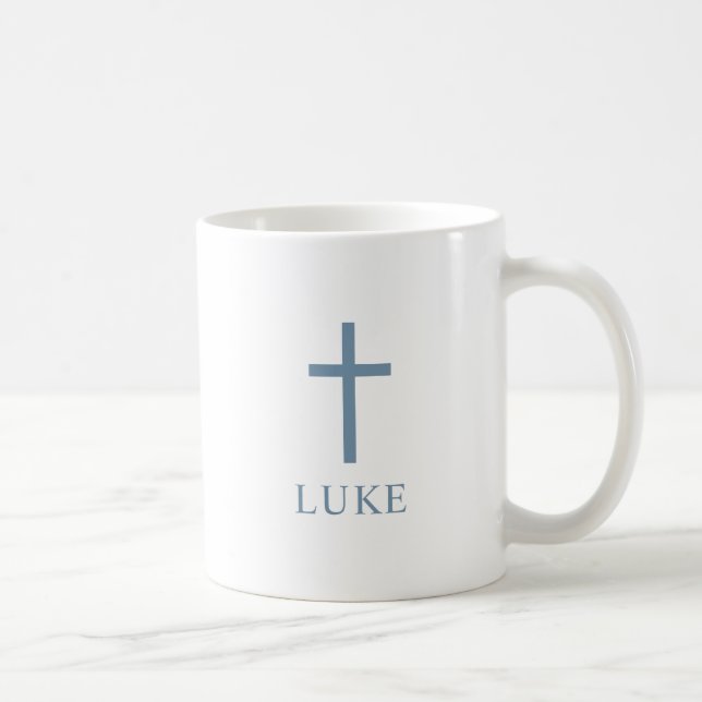 Personalisiertes Kreuz Kaffeetasse (Rechts)