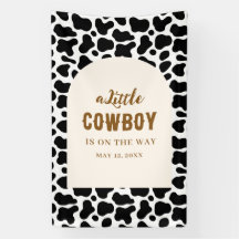 Personalisiertes Kuh-Druck-Banner für erstes Rodeo