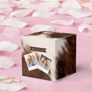 Personalisiertes Kuhdruck-Cowgirl-Geschenk im West Geschenkschachtel