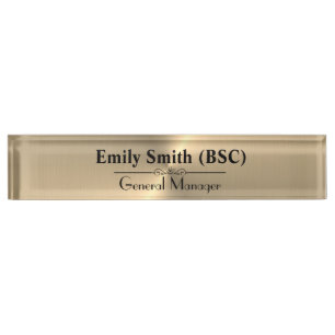 Personalisiertes, kundenspezifisches Design Gold A Namensplakette