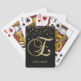 Personalisiertes kundenspezifisches Goldschwarzes Spielkarten