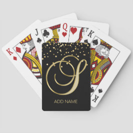 Personalisiertes kundenspezifisches Goldschwarzes Spielkarten