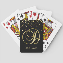 Personalisiertes kundenspezifisches Goldschwarzes Spielkarten