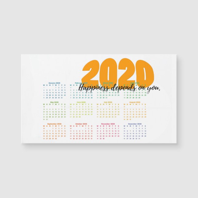 Personalisiertes kundenspezifisches Jahr 2020 Magnetkarte (Vorderseite)
