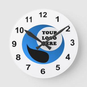 Personalisiertes kundenspezifisches Logo Runde Wanduhr