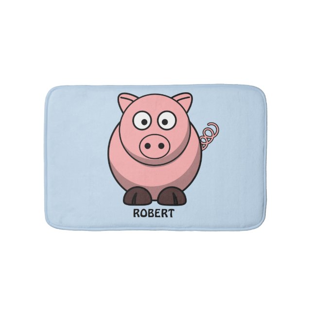 Personalisiertes, kundenspezifisches Schweinefleis Badematte (Vorderseite)