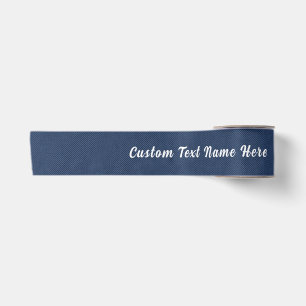 Personalisiertes Kunstdenim-Band mit individuellem Satinband