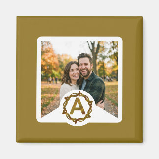 Personalisiertes Kunsthandwerk Monogramm A | Holzr Magnet