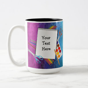 Personalisiertes künstlerisches Handwerk liefert Zweifarbige Tasse