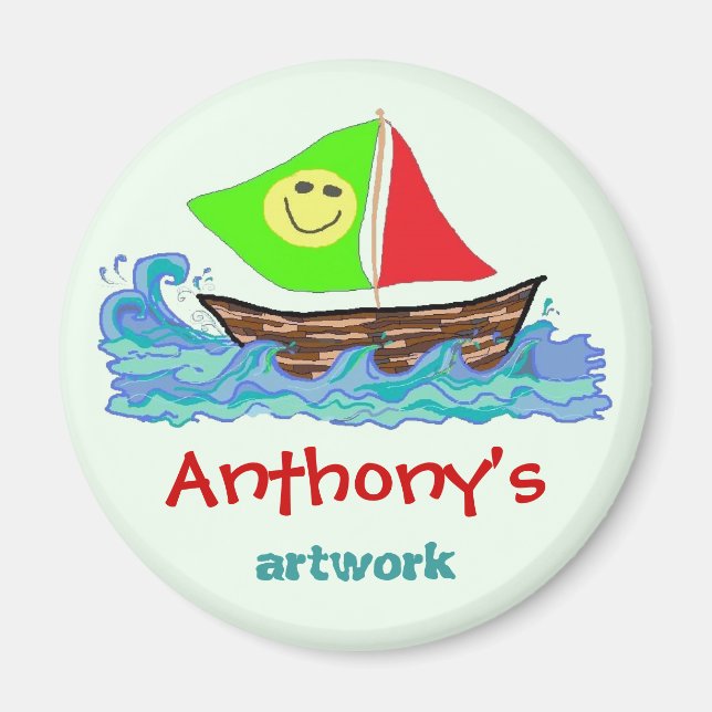 Personalisiertes Kunstmagazin für Kinder Magnet (Vorne)