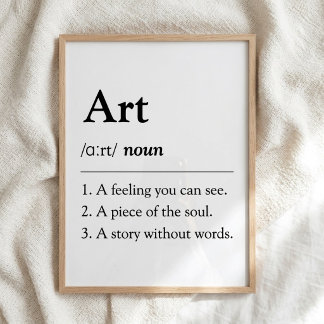 Personalisiertes Kunstwörterbuch Definition Poster