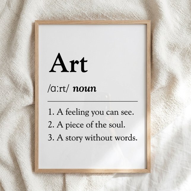 Personalisiertes Kunstwörterbuch Definition Poster (Fully customizable art dictionary definition wall art)